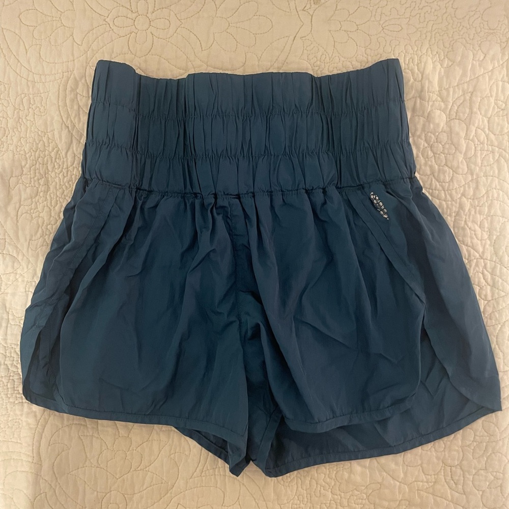 FP Movement High Waist Blue Relaxed Shorts